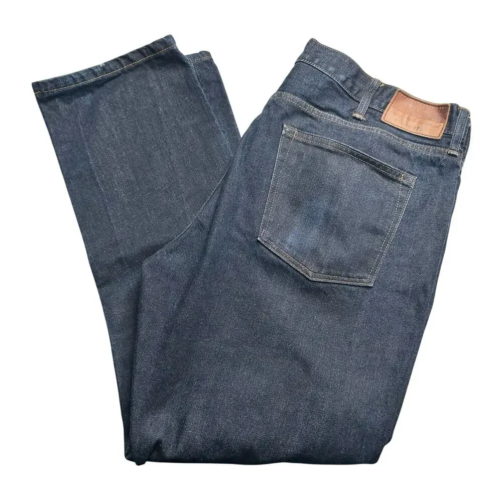J. Crew | Men | 770 Slim Straight Indigo Japanaese Kaihara Denim Jeans | 38x32